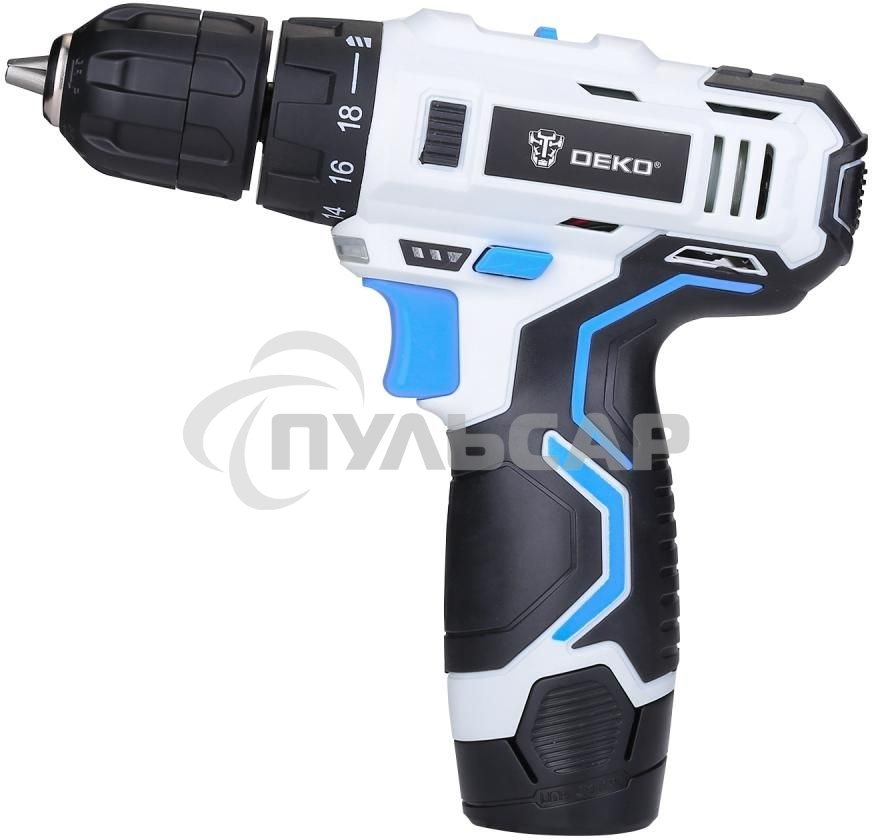 Дрель-шуруповерт Deko GCD12DU3, Аккумуляторная, 12В, 1 АКБ