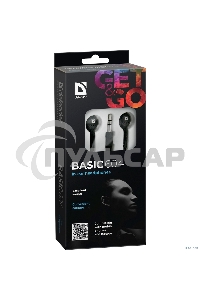 Наушники Defender Basic 604 вставки черный