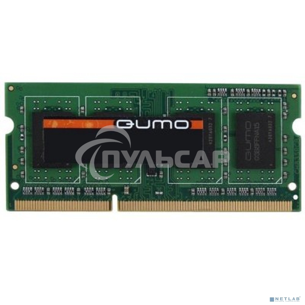 Оперативная память QUMO, DDR3, 4Gb (1x4Gb), 1600MHz, CL11, SO-DIMM