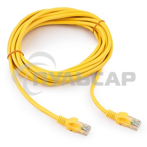 Патч-корд UTP Cablexpert кат.5e, 5м, литой, многожильный (желтый)