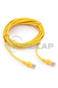 Патч-корд UTP Cablexpert кат.5e, 5м, литой, многожильный (желтый)