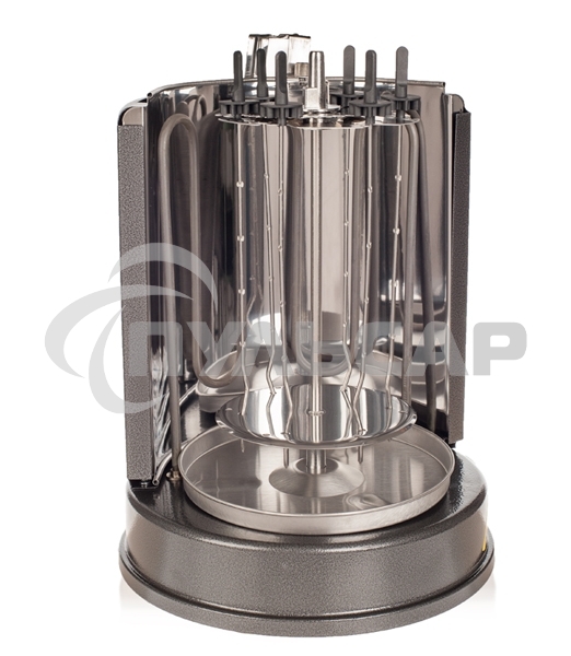 Шашлычница электрическая Kitfort KT-1404, 1400Вт серебристый