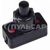 Выключатель-кнопка Rexant 250V 1А (2с) ON-OFF черный (для настольной лампы)