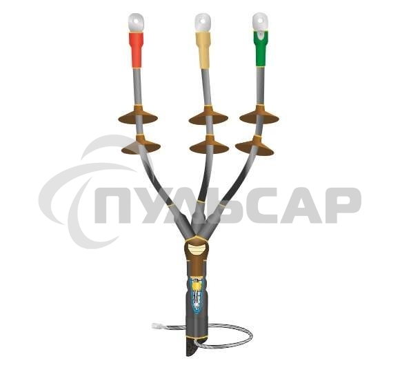 Муфта кабельная концевая наружной установки 10кВ КНТпН 3х(150-240мм) с болтовыми наконечниками Нева-Транс Комплект 22020122