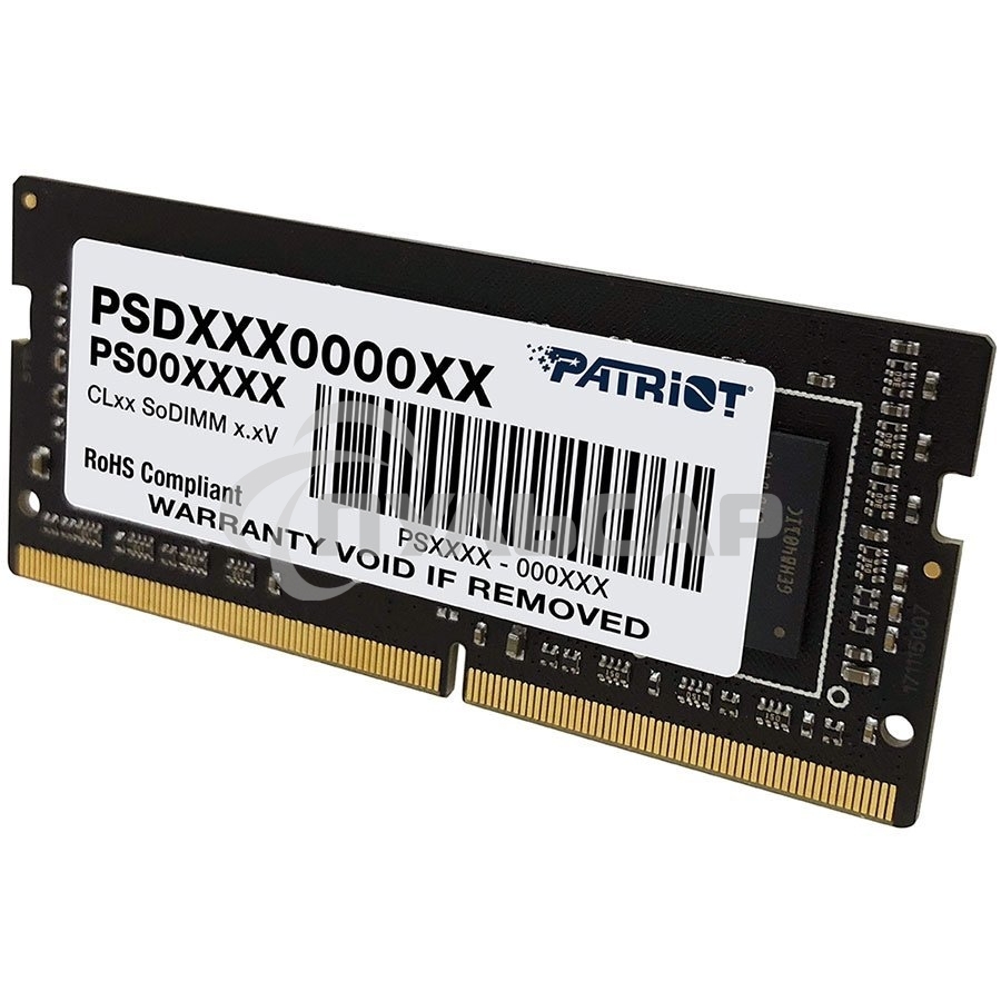 Оперативная память Patriot Signature, DDR4, 16Gb (1x16 Gb), 3200 MHz, CL22, SO-DIMM