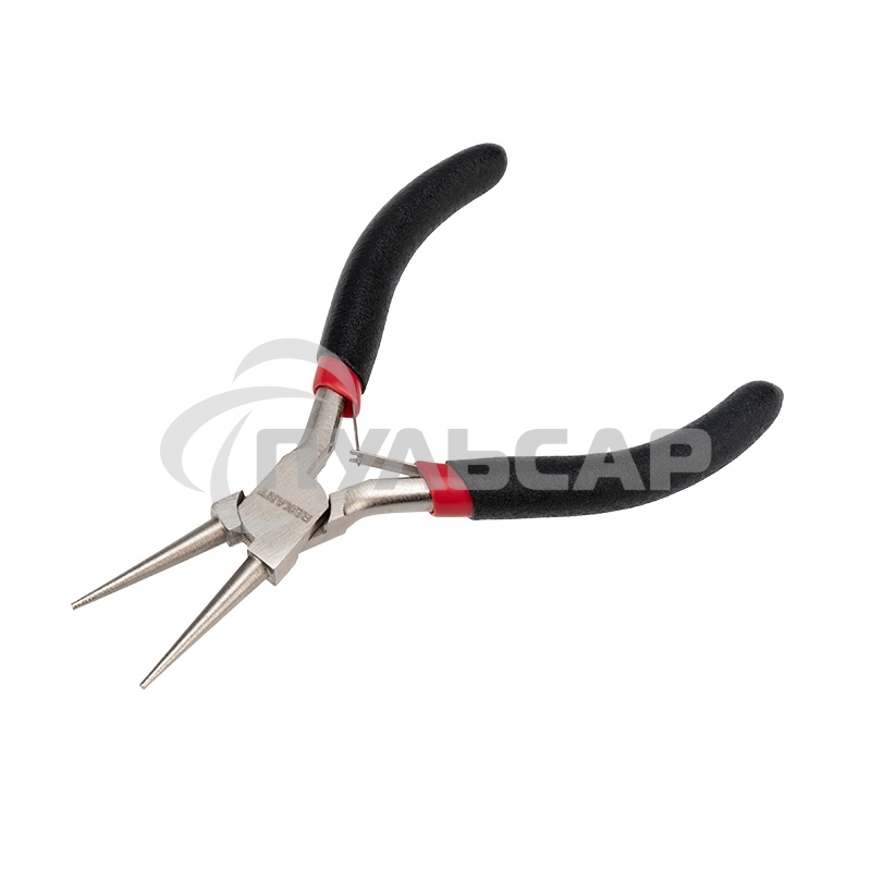 Круглогубцы Rexant Мини 120 мм никелированные, авторазжим, обливные рукоятки