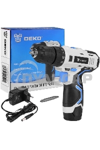 Дрель-шуруповерт Deko GCD12DU3, Аккумуляторная, 12В, 1 АКБ