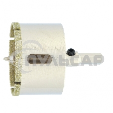 Сверло по керамической плитке и стеклу, 45 х 55 мм, 6 гр.хв-к, с центр. сверлом Сибртех