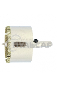 Сверло по керамической плитке и стеклу, 45 х 55 мм, 6 гр.хв-к, с центр. сверлом Сибртех