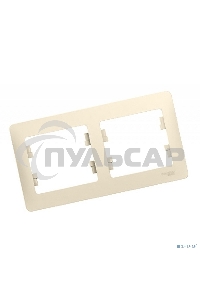 Рамка 2-м Glossa горизонт. беж. SchE GSL000202