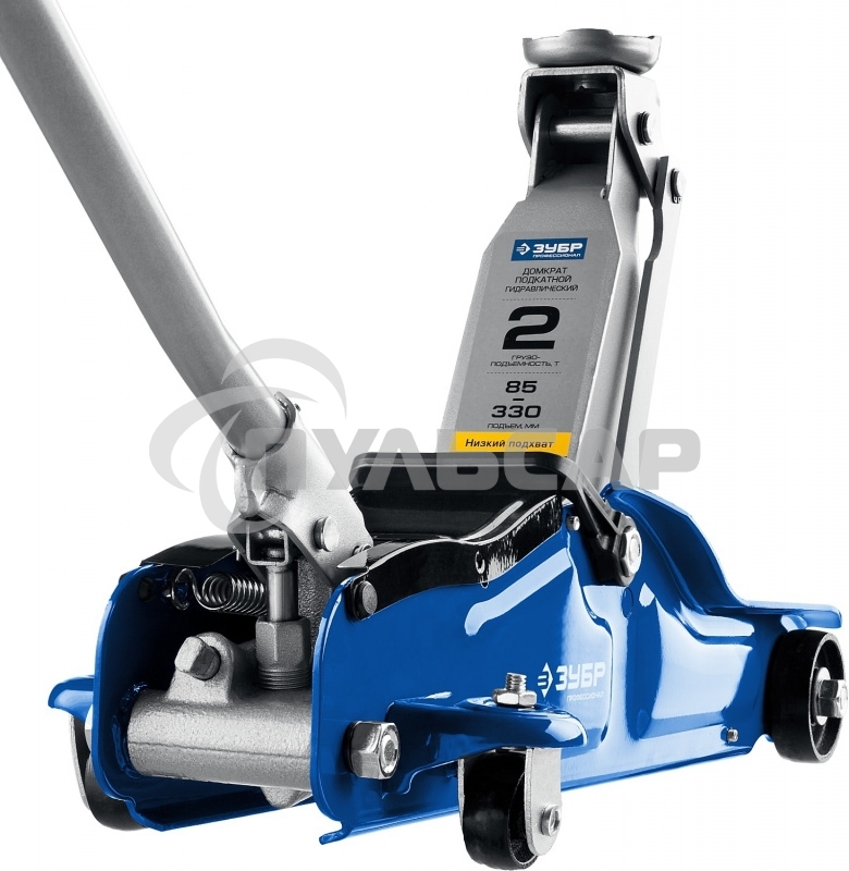 Домкрат ЗУБР 43056-2-Kгидравлический подкатной t35 2т 85-330мм в кейсе профессионал