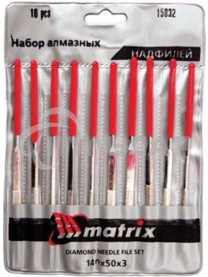 Набор надфилей Matrix алмазных 140х50х3 10шт