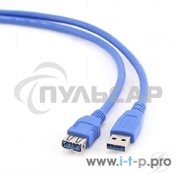 Кабель Gembird PRO CCP-USB3-AMAF-6, USB 3.0 кабель удлинительный 1.8м AM/AF позол. контакты, пакет