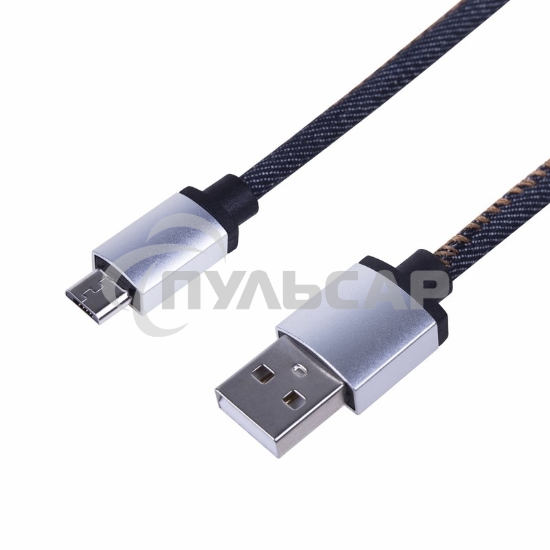 Кабель Rexant (18-4242) USB кабель MicroUSB, шнур в джинсовой оплетке 