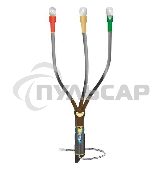 Муфта кабельная концевая внутренней установки 10кВ КВТпН 3х(70-120мм) с болтовыми наконечниками Нева-Транс Комплект 22020055