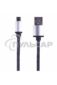 Кабель Rexant (18-4242) USB кабель MicroUSB, шнур в джинсовой оплетке 