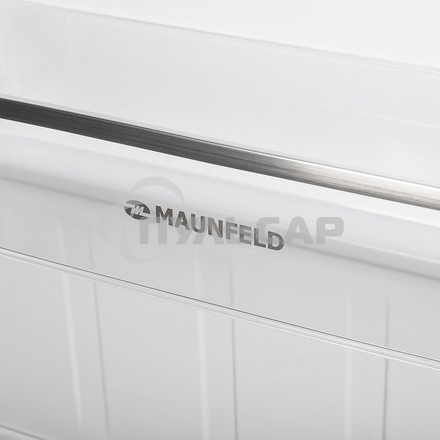 Холодильник Maunfeld MFF144SFW белый глянц. двухкамерный 154/52л морозилка снизу, ручная разморозка