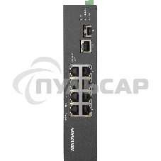Коммутатор Hikvision DS-3T0310HP-E/HS 8x100Mb 1G 1SFP 6PoE+ 110W неуправляемый