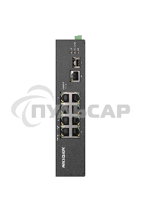 Коммутатор Hikvision DS-3T0310HP-E/HS 8x100Mb 1G 1SFP 6PoE+ 110W неуправляемый