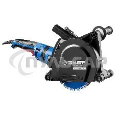 Штроборез ЗУБР ЗШ-П45-2100 ПВТК глуб. 45 мм, 180 мм, подключ. пылесоса, плавный пуск, 2100 Вт