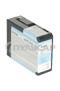 Картридж струйный Epson T5805 (C13T580500) светло-синий (80 мл) для Stylus Pro 3800