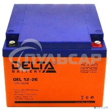 Аккумуляторная батарея Delta GEL 12-26 напряжение 12В, емкость 26А·ч (174х166х125мм)