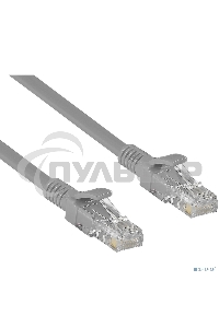 Коммутационный шнур ExeGate EX258663RUS Патч-корд UTP кат. 5e, 0.3м ExeGate серый