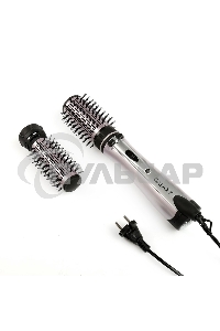 Фен-расческа Galaxy Line GL 4404, сиреневый с черным, 1200 Вт, 2 насадки (диаметр 50 мм и 30 мм), 2 направления вращения насадок, 2 скоростных режима, керамическое покрытие насадок, функция 