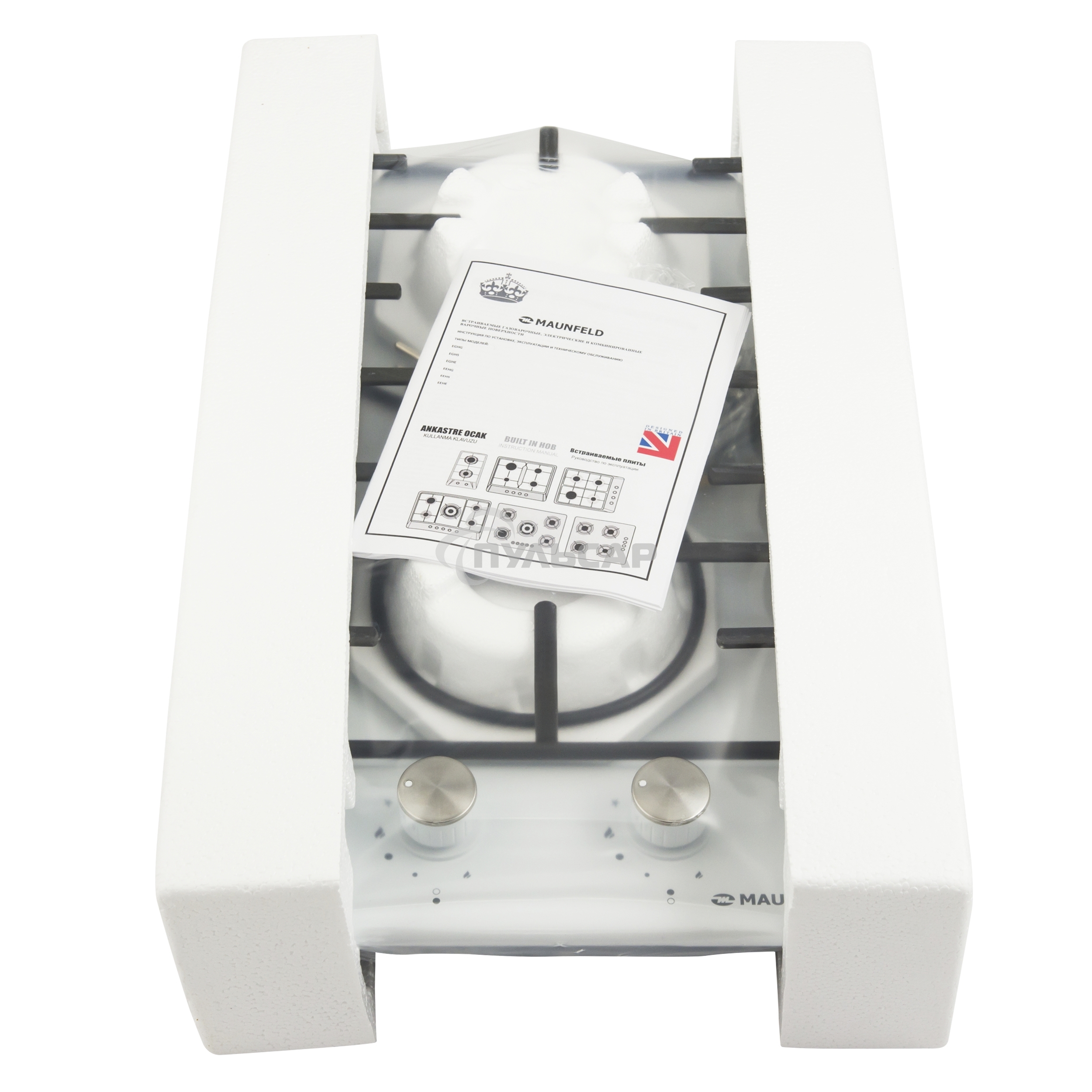 Газовая варочная панель Maunfeld EGHE.32.3EW/G Домино, • Тип: газовая 30см • Тип установки: независимая • Управление: фронтальное, переключатели поворотные • Нагревательный элемент: конфорка, 2шт • Мощность конфорок, Вт: 2600, 1700 • Материал исполнения: 