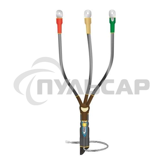 Муфта кабельная концевая внутренней установки 10кВ КВТпН 3х(150-240мм) с болтовыми наконечниками. Нева-Транс Комплект 22020056