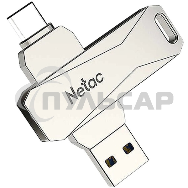 Флешка USB Netac U782C NT03U782C-128G-30PN dual USB 3.0+TypeC 128 Gb, retail version