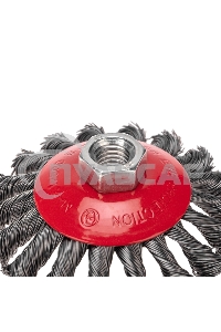 Щетка коническая для УШМ плетеные пучки стальной проволоки 100 М14 Kranz