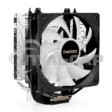 Кулер для процессора ExeGate Dark Magic EE400XL-PWM.ARGB серебристый, 120 мм, алюминий/медь, 2400 об/мин, 37 дБ, 4 pin, 125 Вт, 155 мм