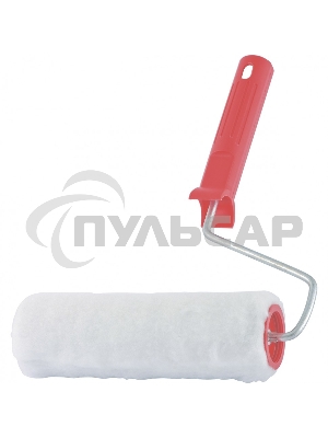 Валик Искусственный мех, в сборе, 200 мм, D – 48 мм, D ручки – 6 мм, крепление шплинтом Сибртех