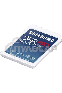 Флеш карта SDXC 256GB Samsung PRO Plus Class 10, A2, V30, UHS-I (U3), W 130 МБ/с, R 180 МБ/с, <MB-SD256S/EU>
