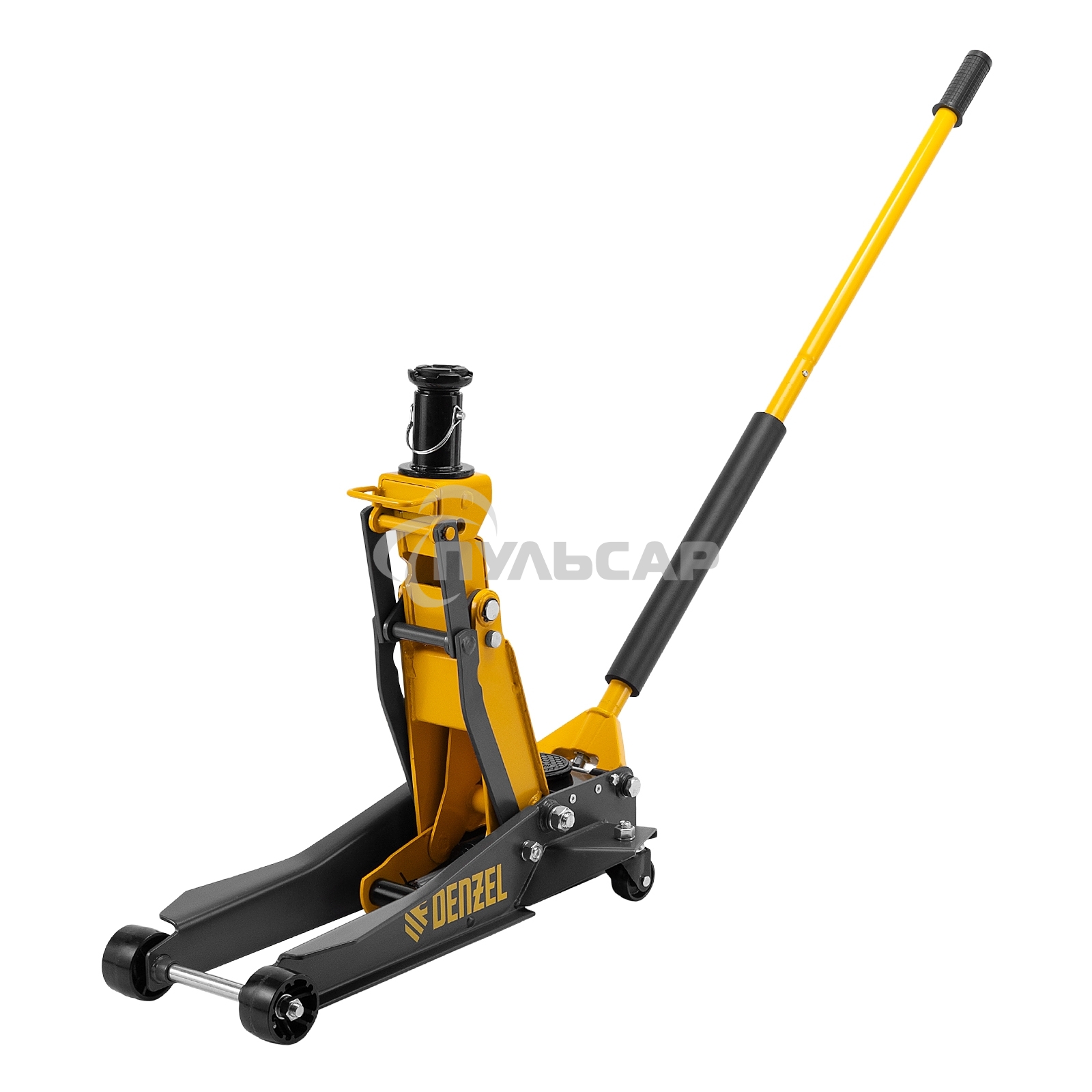 Домкрат гидравлический подкатной Denzel 2/3 т, 98-770 мм, быстрый подъем, низ. подхват, проф, SUV 51270