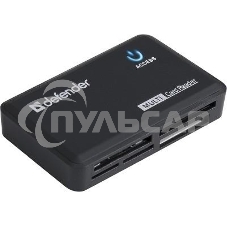 Кардридер Defender OPTIMUS, до 4 типов карт одновременно + кабель USB 2.0 A(M) - MiniB (M) длина 1 м.