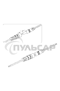 Разъем питания штекер 2.1х5.5x10 мм с проводом 20 см Rexant