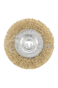Щетка Matrix для УШМ, 150 мм, М14, плоская, латунированная витая проволока