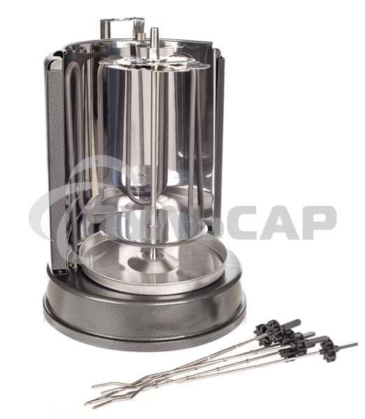 Шашлычница электрическая Kitfort KT-1404, 1400Вт серебристый