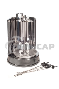 Шашлычница электрическая Kitfort KT-1404, 1400Вт серебристый