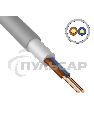 Кабель силовой медный NUM-O 2x1,5 мм² 100 м ГОСТ 31996-2012, ТУ 3520-015-38229892-2015