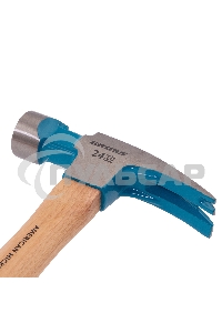 Молоток-гвоздодер, 680 г, угол 75, магнит, обрезиненная рукоятка AMERICAN HICKORY GROSS