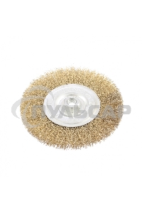 Щетка Matrix для УШМ, 150 мм, М14, плоская, латунированная витая проволока