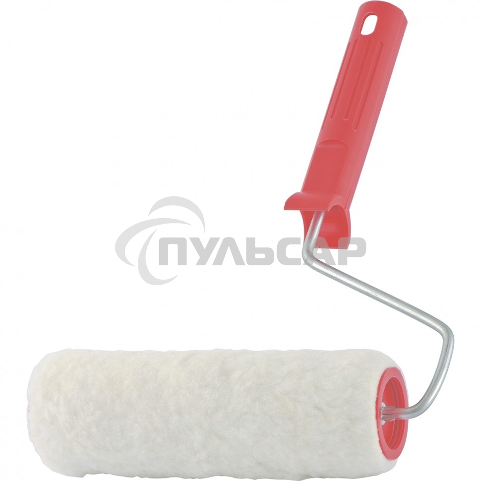 Валик Натуральный мех, в сборе, 100 мм, D – 48 мм, D ручки – 6 мм, крепление шплинтом Сибртех