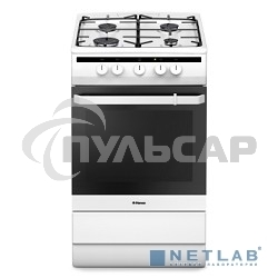 Плита газовая Hansa FCGW51003 белый, конфорок 4 шт, духовка 56 л, 50 см x 85 см x 60 см