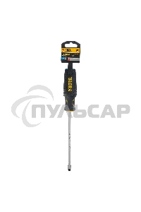 Отвертка, SL6x150 мм, S2, 3к рукоятка Denzel