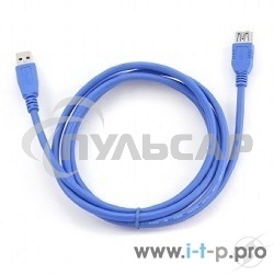Кабель Gembird PRO CCP-USB3-AMAF-6, USB 3.0 кабель удлинительный 1.8м AM/AF позол. контакты, пакет