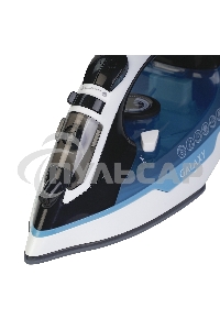 Утюг беспроводной Galaxy GL 6151, белый с голубым, паровой, 2200 Вт, функции: автоотключение, самоочистка, антикапля, антинакипь, функция увлажнения, вертикальное отпаривание, индикатор нагрева, защита от перегрева, резервуар для воды 320 мл, керамическое