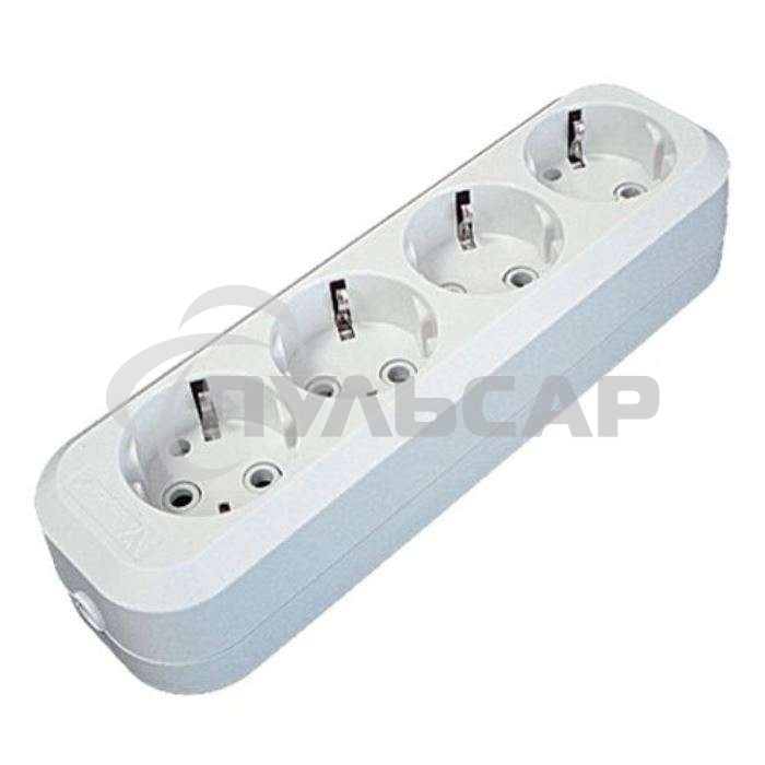 Колодка удлинителя 4-м АВС-пл. с заземл. UNIVersal E304